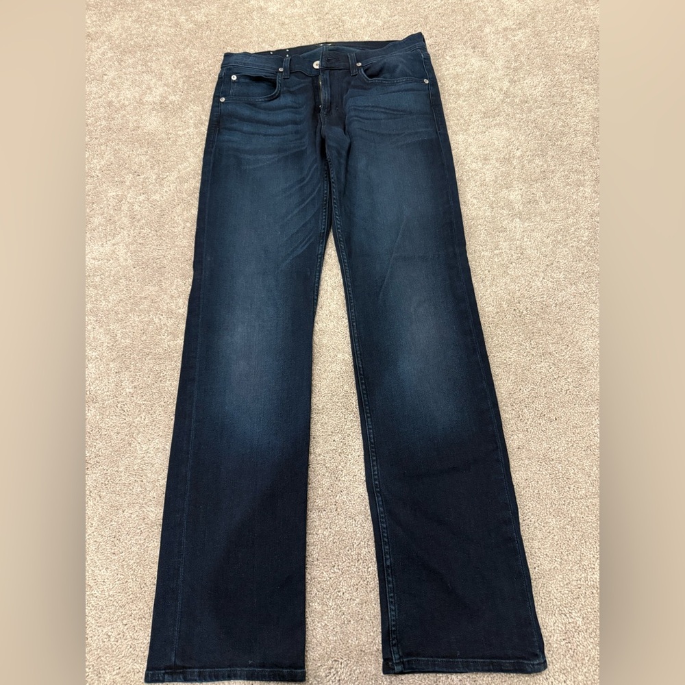 Hudson men’s byron 5 pocket straight jeans blue LIKE NEW